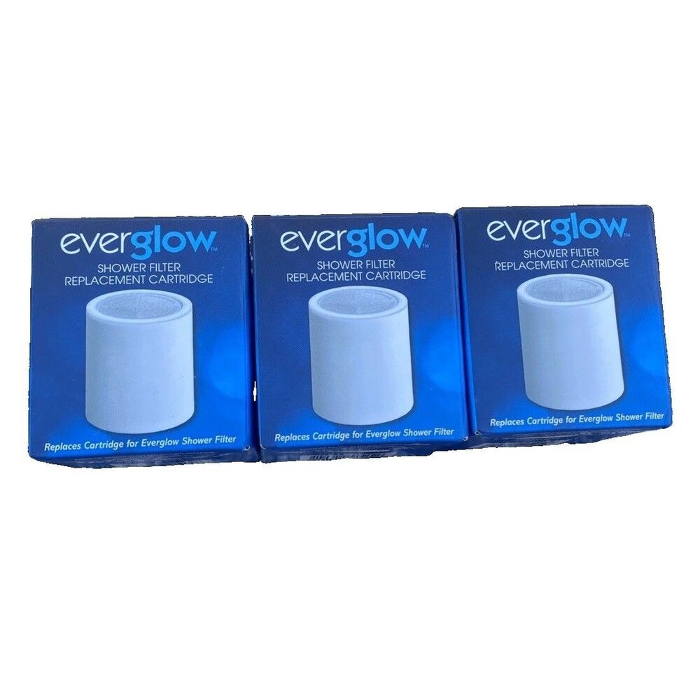 Bell + Howell Everglow Shower Head Replacement Cartridge 3 Pack Easy Install